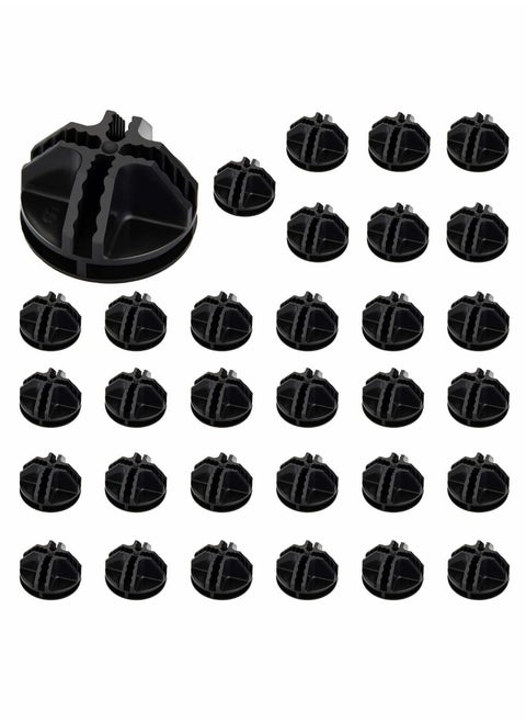 32pcs Wire Cube Plastic Connectors for Cube Storage Modular Closet Organizer and Metal Grid Shelving Unit Black Modular Storage Organizer Closet and Wire Shelving