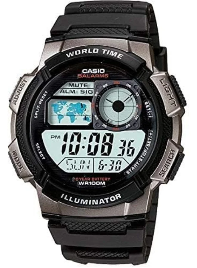 كاسيو Casio Men's Watch - AE-1000W-1AVDF Black Dial, Black Band