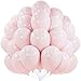 PartyWoo Pale Pink Balloons 100pcs 12 Inch Light Pastel Baby Pink Latex Helium Balloons for Birthday Engagement Bachelorette Baby Shower Easter Princess Butterfly Theme Party Decorations PinkQ01 - Image 2