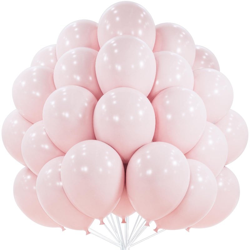 PartyWoo Pale Pink Balloons 100pcs 12 Inch Light Pastel Baby Pink Latex Helium Balloons for Birthday Engagement Bachelorette Baby Shower Easter Princess Butterfly Theme Party Decorations PinkQ01 - Image 3
