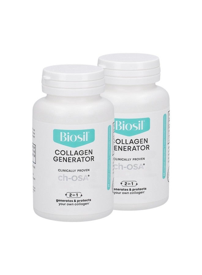 بيوسيل مولد الكولاجين من Biosil - 60 كبسولة أصلية، عبوة من قطعتين - مع مركب ch-OSA الحاصل على براءة اختراع - يُنتج ويحمي الكولاجين الخاص بك - خالٍ من الكائنات المعدلة وراثيًا - إمداد لمدة 60 يومًا - Image 1