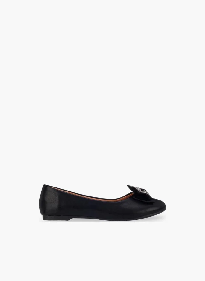 Flora Bella Girls Bow Embellished Ballerina Shoes