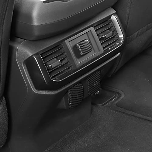 Jimen جيمين متوافق مع فورد F150 2021-2023، 5 قطع غطاء تجويف الطاقة الكهربائية لمركز التحكم (ألياف الكربون) - Image 5