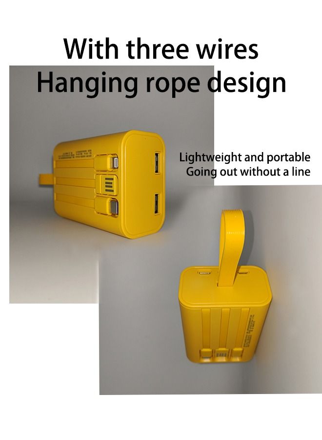 Travel Small Portable Charger with Built-in Lightning Cable 10000mAh Power Bank Fast Charging for iPhone 14/13/13 Pro/12/12 Pro/11/XR/XS/X/8/7/6 Also Support Type-c Fast Charging for Samsung s23u - Image 4