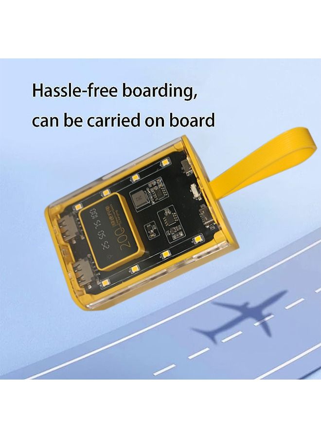 Travel Small Portable Charger with Built-in Lightning Cable 10000mAh Power Bank Fast Charging for iPhone 14/13/13 Pro/12/12 Pro/11/XR/XS/X/8/7/6 Also Support Type-c Fast Charging for Samsung s23u - Image 3