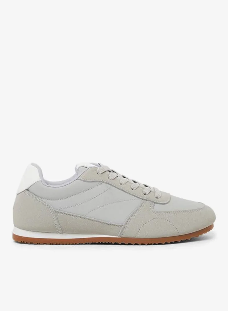 Styli Grey Retro Lace-Up Sneakers