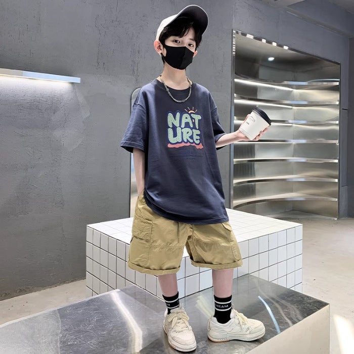 Children'S Pure Cotton Short-Sleeve T-Shirt 2026 New Model Summer Fashion Round Neck Trendy T-Shirt For Boys - Image 1
