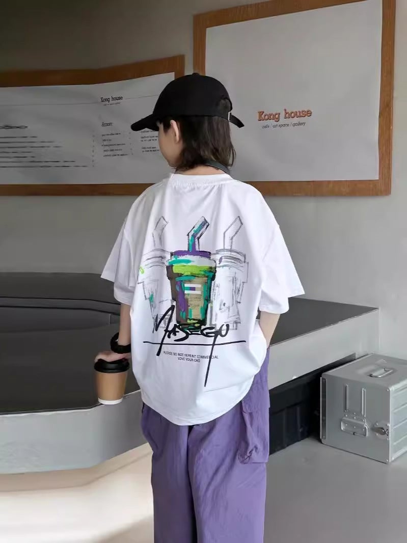 Children'S Pure Cotton Short-Sleeve T-Shirt 2026 New Model Summer Fashion Round Neck Trendy T-Shirt For Boys - Image 2