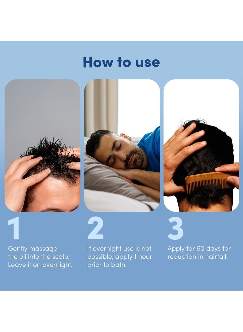 Man Matters Hair Oil With Rosemary, Onion, Bhringraj, Shikkai, Brahmi and Amla Oils - Nourishes Hair and Protects Shine - 100ml - Image 4