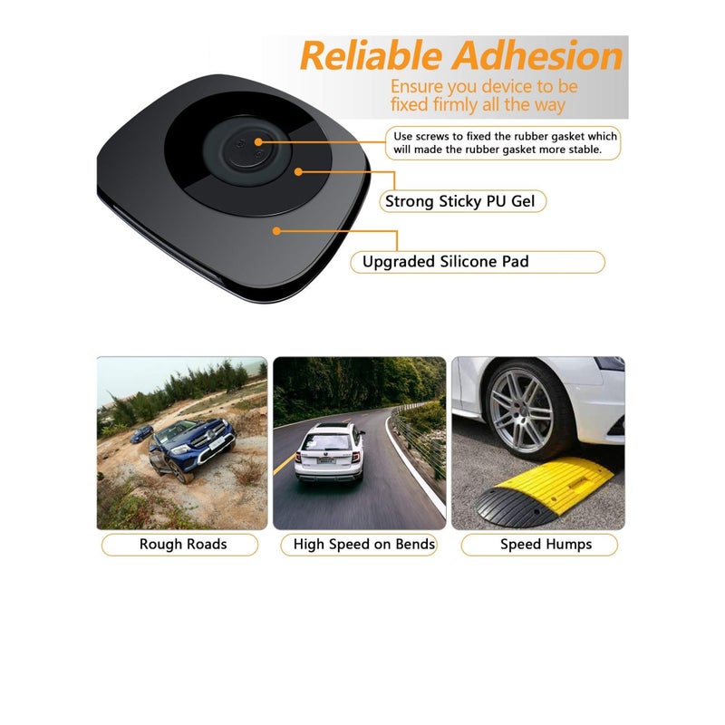 Barakah Car Dash Phone Holder, Silicone Clamshell Cell Phone Holder Mount Stands for Car Dashboard, Vehicle GPS Mount Compatible with iPhone, GPS, Galaxy, and Smartphones, Automobile Cradles Universal-Black - Image 2