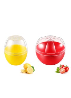 SYOSI 5Pcs Plastic Vegetable Storage Box, Lemon Tomato Grape Corn and Orange Insurance Container Fruit Food Fresh-Keeping Reusable  - Image 2