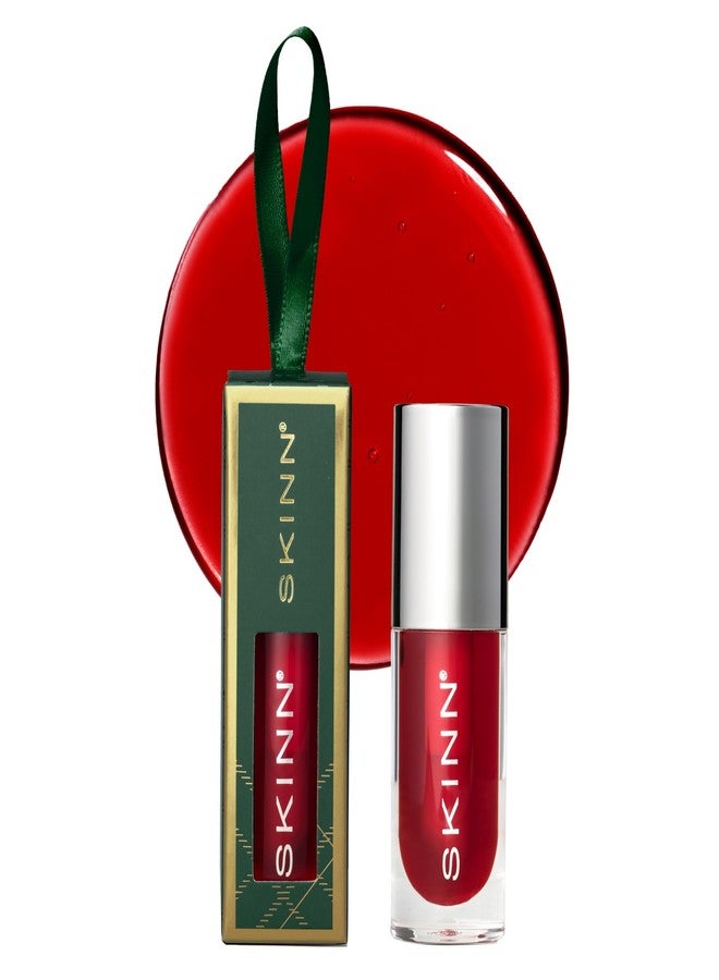 SKINN Luminous Lip Oil, Crimson - Lip Care for Dry and Cracked Lips - Ultra-Light Non-Sticky Formula with Sheer Glossy Finish - Soothing Vitamin C & Manuka Honey Supports Collagen Production - Image 1