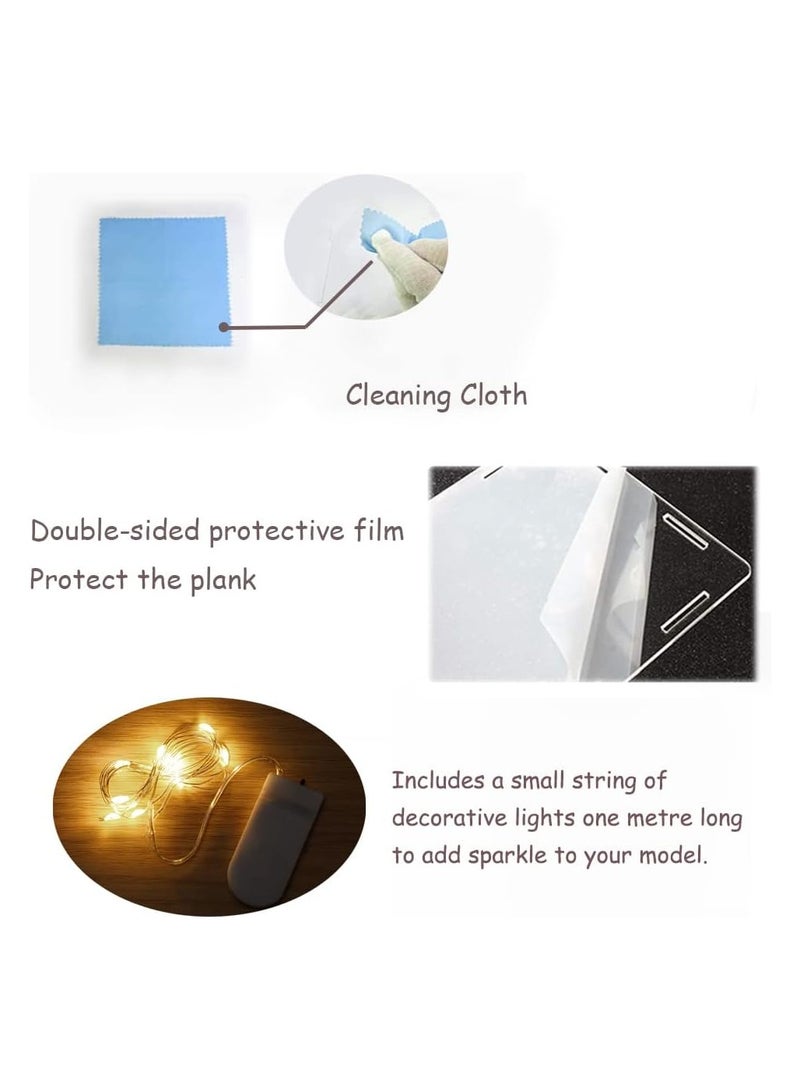 تي بي جي بي حافظة عرض اكريليك بقاعدة اسود/ابيض/بينك، صناديق عرض للمقتنيات للحماية من الغبار (اسود، 60 × 30 × 20 سم / 23.6 × 11.8 × 7.9 انش) - Image 2