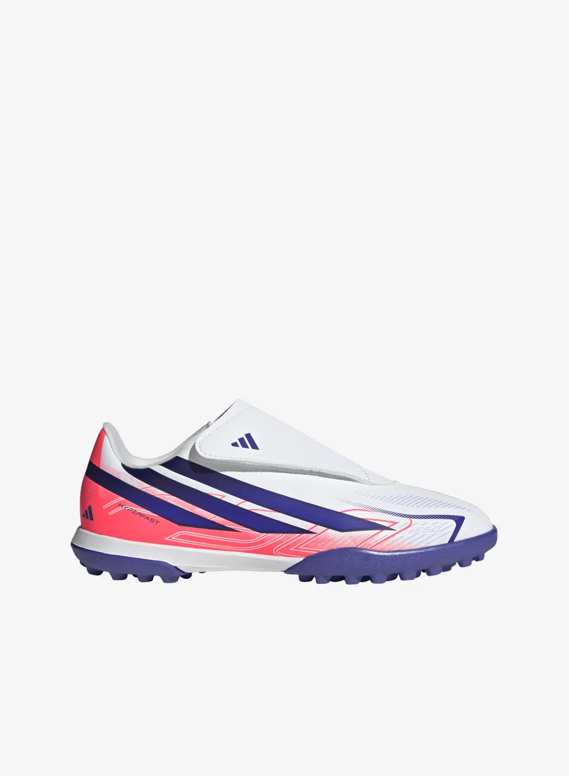 اديداس حذاء كرة قدم ملاعب الترتان للأطفال F50 Hyperfast Club Velcro