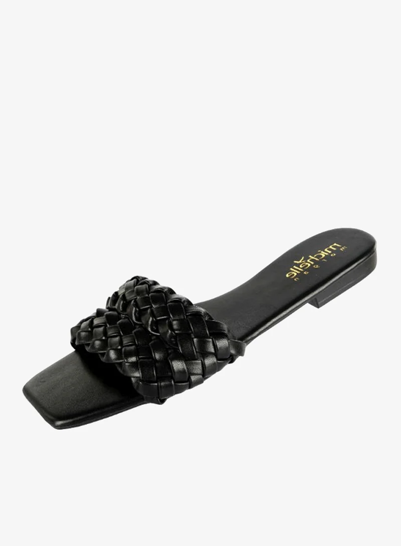 Michelle Morgan Black 092-2281 Michelle Morgan Ladies Flat Sandals Black for Women | Best Price UAE