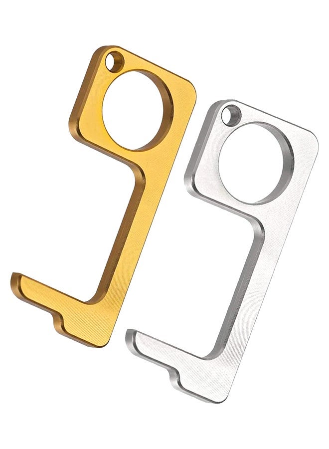 NIBEMINENT 4-Piece Contactless Door Opener With Ring Gold/Silver - Image 1