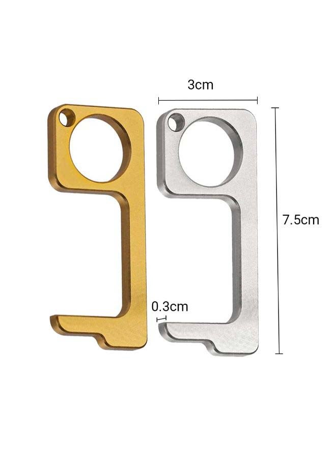 NIBEMINENT 4-Piece Contactless Door Opener With Ring Gold/Silver - Image 3