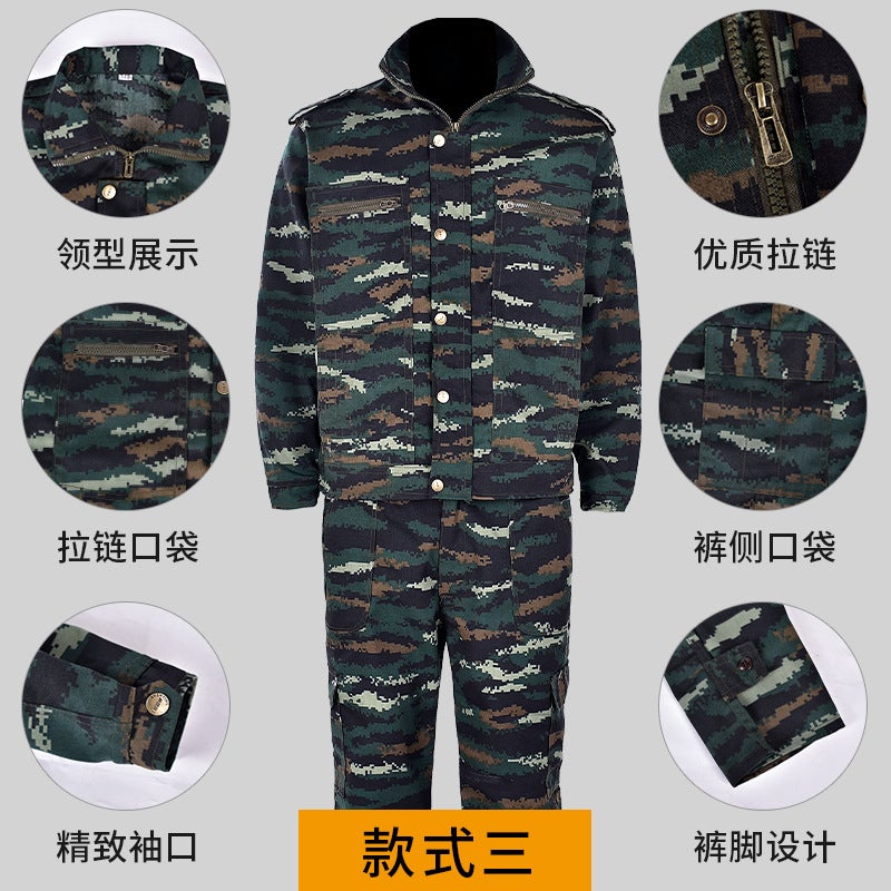 Outdoor Work Protection Clothing Winter And Summer Suit Winter Thickened Military Training Clothing Wear-Resistant Work Clothes For Men And Women Genuine Camouflage Clothing Suit - Image 1