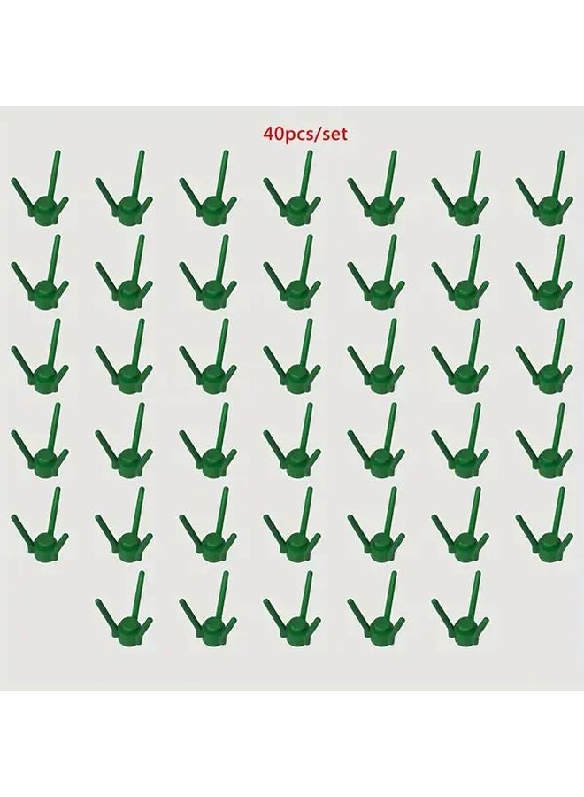 40 Pcs DIY Flower Branch Set Green Branch B For Garden Scenery Decoration Toys - Image 1