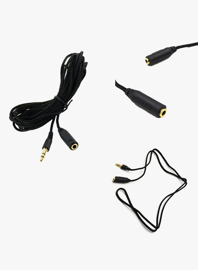 Voberry 3.5mm Female To Male Aux Cable Black - Image 2
