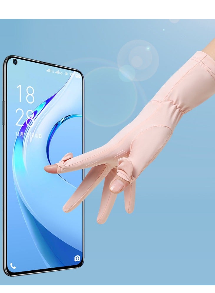 CLS Women's Gloves Driving Gloves Non-slip Sun Protection Summer UV Protection Gloves - Image 4