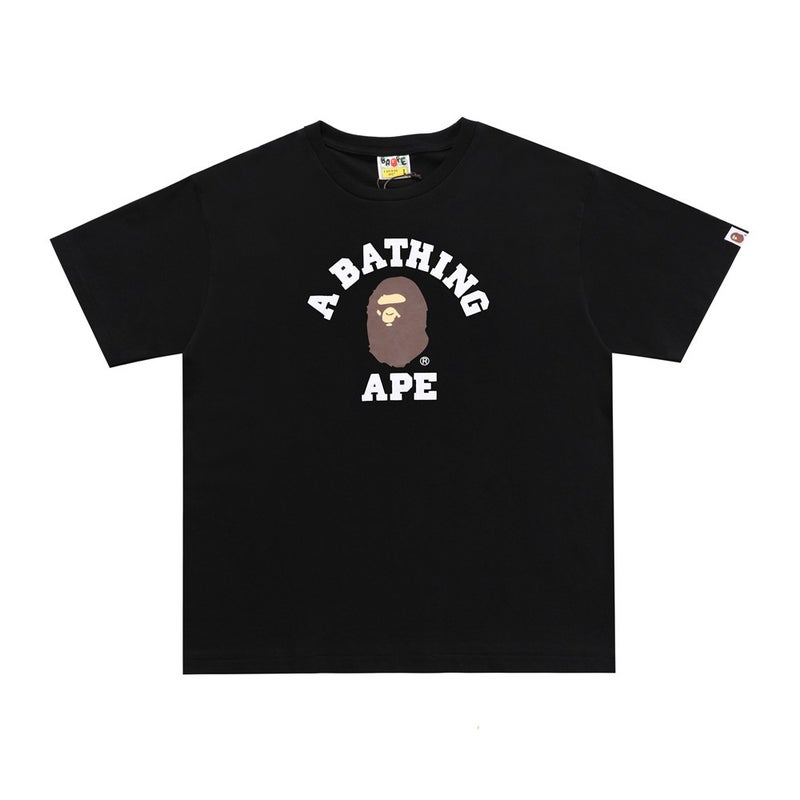 Japanese Trendy Brand Bape Classic Brown Ape Head Letter Printed Loose Short-Sleeved T-Shirt For Men And Women - Image 5
