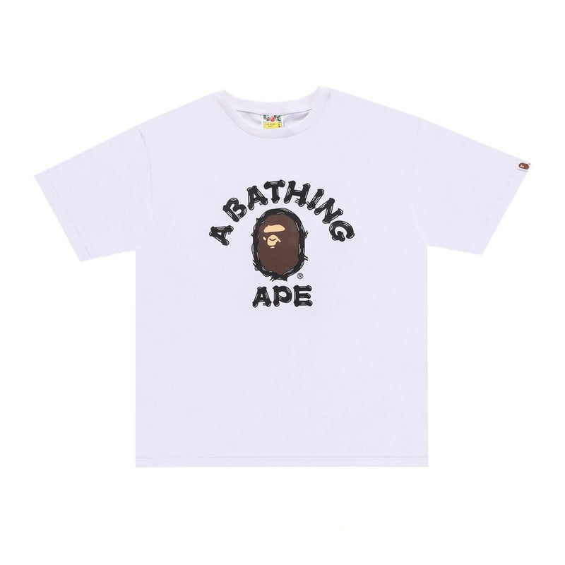 Japanese Trendy Brand Bape Classic Brown Ape Head Letter Printed Loose Short-Sleeved T-Shirt For Men And Women - Image 1
