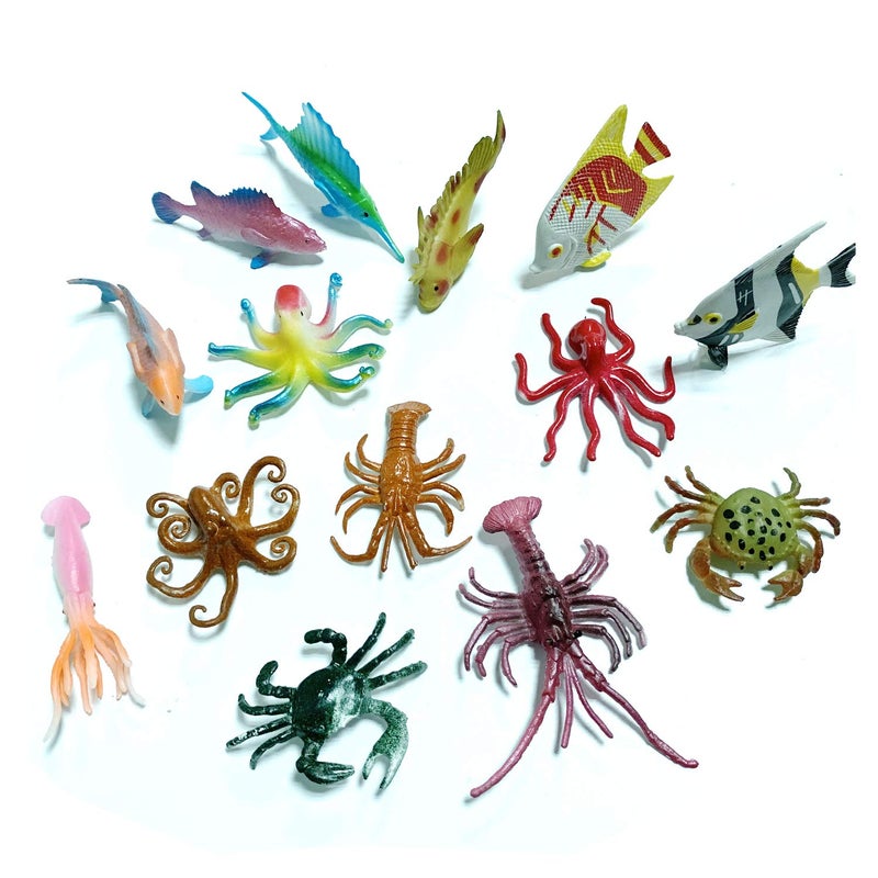 DOITEM 50 Pack Assorted Mini Vinyl Plastic Ocean Sea Animal Figures Toy Set, Realistic Under The Sea Life Figure Bath Gift for Child Educational Kids Party Cake Cupcake Topper - Image 5