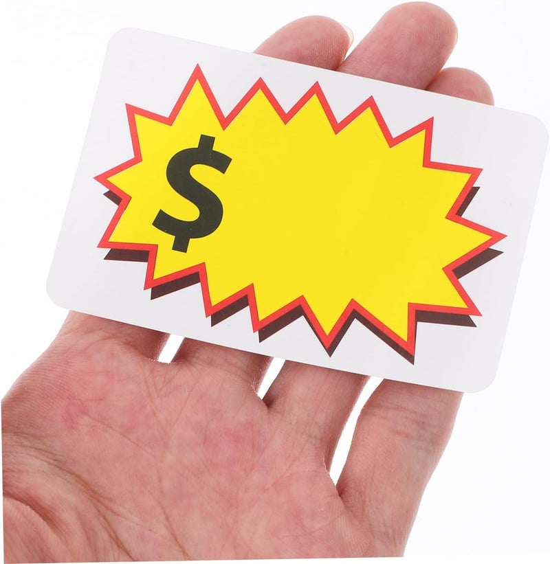 ERINGOGO Retail Store Yard Stickers 10 Sheets of Removable Pp Price Decals Garage Tags Adhesive Backing - Image 3