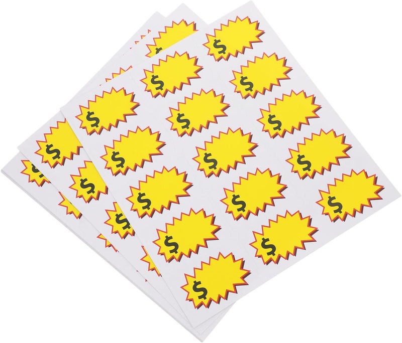 ERINGOGO Retail Store Yard Stickers 10 Sheets of Removable Pp Price Decals Garage Tags Adhesive Backing - Image 1