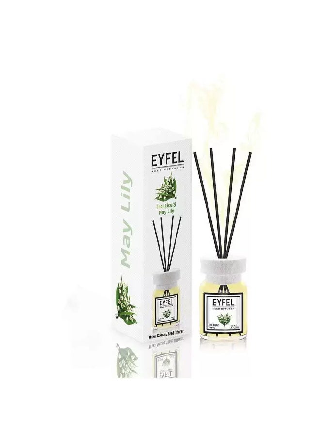 Eyfel Reed Diffuser May Lily Perfume Aroma Home Fragrance- 120ml - Image 1