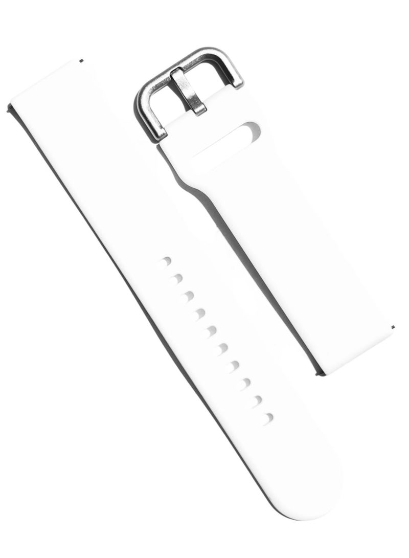 Replacement Silicone Strap 22mm For Xiaomi Watch Color Sport Color 2 S1 Active/ Huami Amazfit GTR 47mm GTR 3 Pro -White - Image 1