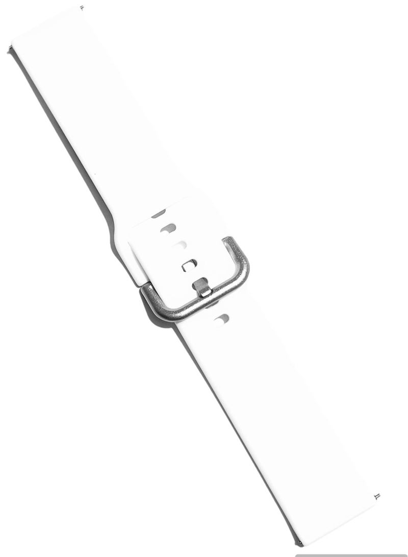 Replacement Silicone Strap 22mm For Xiaomi Watch Color Sport Color 2 S1 Active/ Huami Amazfit GTR 47mm GTR 3 Pro -White - Image 2