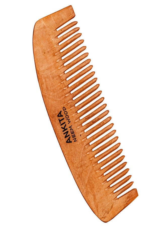 Ankita Neem Wooden Comb|Treated with Herbal Oils For Multi-Actions|Detangling, Frizz Control & Shine,Suited For All Types of Hair(NW-28) - Image 1