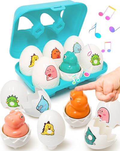 kecristv Easter Egg for Toddlers 13 Toddler Easter Basket Stuffers Montessori Toys for 1 2 3 Year Old Boys Girls Matching Sensory Eggs Fillers Toys Easter Birthday Gifts for 1 2 3 Year Old Girl Boy - Image 1