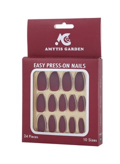 AMYTIS GARDEN Matte artificial nails , 24 pieces M18  - Image 1