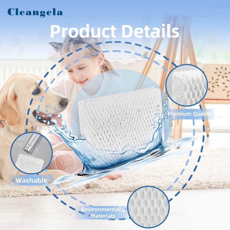 Cleangela 6 Pack WF813 EQWF813 Humidifier Filters Replacement Compatible with Equate EQ-2119-UL PCWF813 Relion RCM-832 RCM-832N ProCare PCCM-832N Cool Mist Humidifier Replacement Filter - Image 3