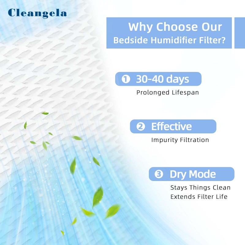 Cleangela 6 Pack WF813 EQWF813 Humidifier Filters Replacement Compatible with Equate EQ-2119-UL PCWF813 Relion RCM-832 RCM-832N ProCare PCCM-832N Cool Mist Humidifier Replacement Filter - Image 4