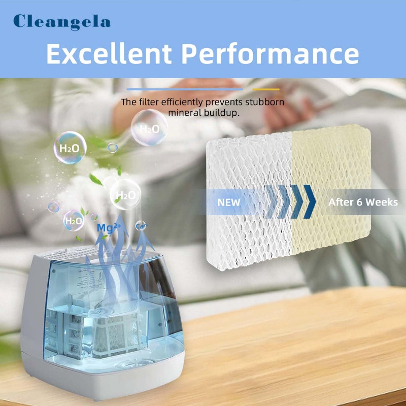 Cleangela 6 Pack WF813 EQWF813 Humidifier Filters Replacement Compatible with Equate EQ-2119-UL PCWF813 Relion RCM-832 RCM-832N ProCare PCCM-832N Cool Mist Humidifier Replacement Filter - Image 5