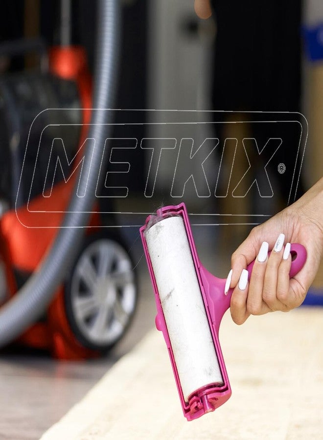 Metkix Large Lint Roller 6.3" with Extra Refill -120 Sticky Sheets, Protective Cover Design, Big Lint Roller for Pet Hair, Furniture, Bed, Couch, Floor & More - Image 4