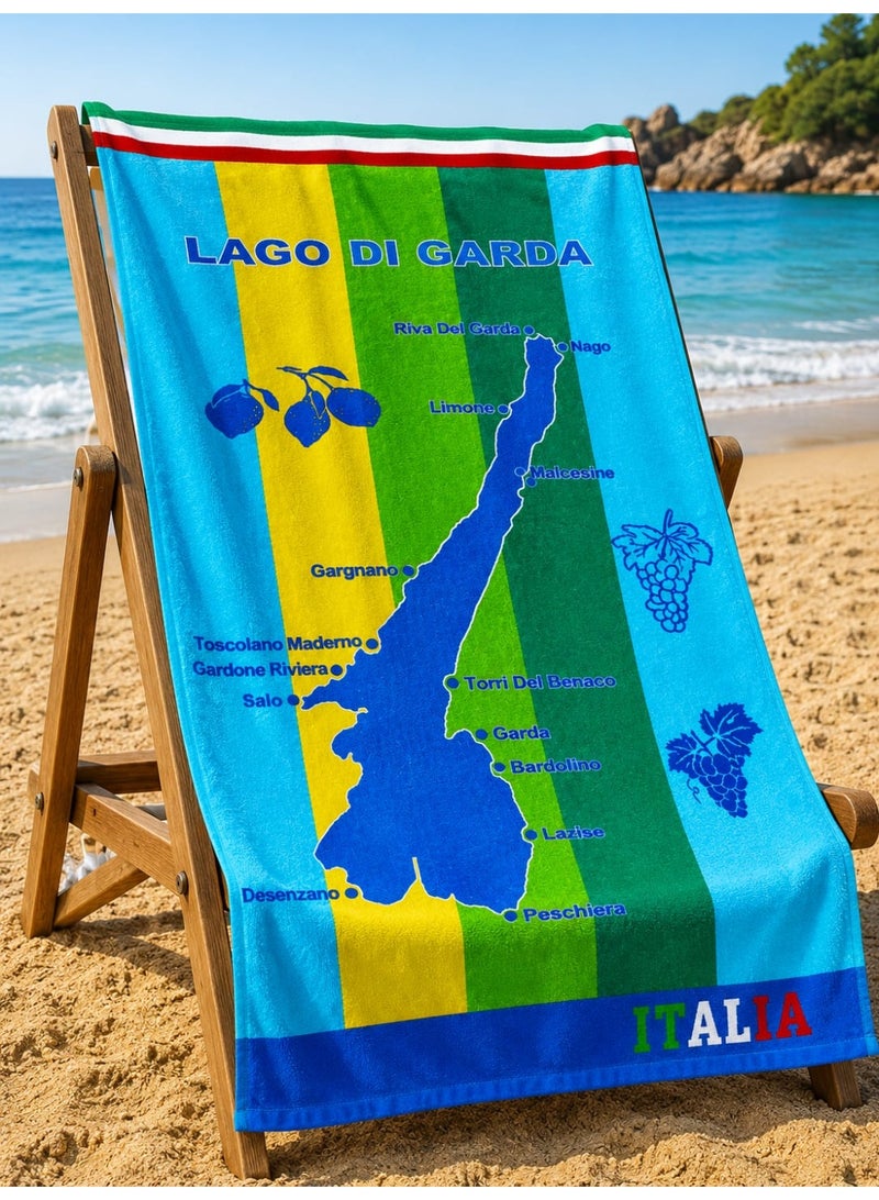 Large cotton beach towel, 90x165 cm - Image 1