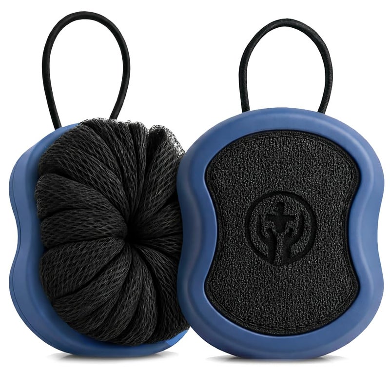 Tilcare Shower Scrubber for Body 2-in-1 : 2 - Pack High Foaming Body Scrubber Exfoliator for Men, Ergonomic Shower Scrub, Deep Exfoliating Travel Bath Brush Loofah for Women, Durable Skin Wash Tool - Image 1