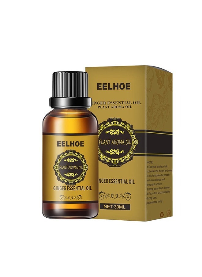 EELHOE - Ginger Essential Oil ,Of Essential Oil For Abdominal Fat Removal ,Accelerate Metabolism Burn Calories Beautiful Curve 30ml - Image 1