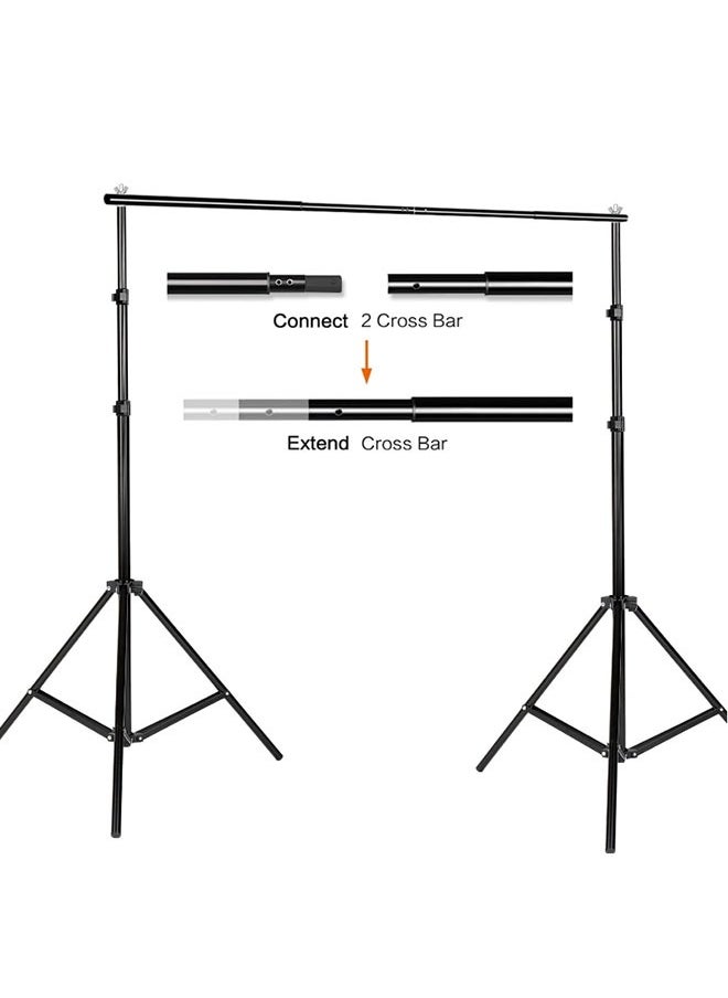 NEELABIL Video Studio Heavy Duty Adjustable Backdrop Kit 10x7Ft (WxH)   With Carry Bag  - Image 3