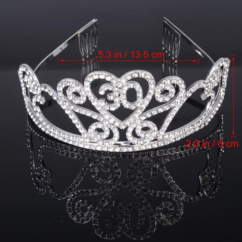 cheekyglo Hair Women Decorations with Headband Tiara for Anniversary Women's Clip Crowns Grandmother Queen Comb Party Jewelry Combs Birthday Crystal Rhinestone Decoration Head Mother Th - Image 5