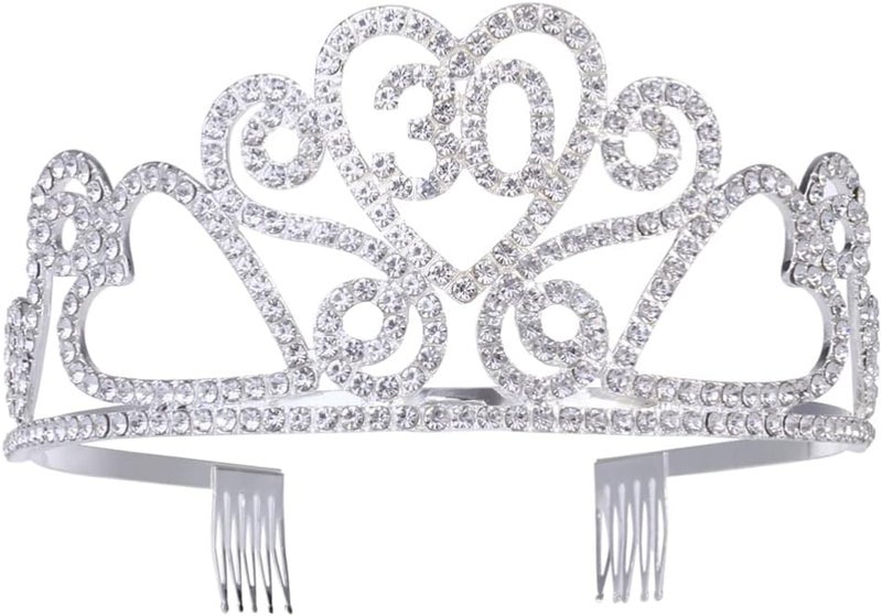 cheekyglo Hair Women Decorations with Headband Tiara for Anniversary Women's Clip Crowns Grandmother Queen Comb Party Jewelry Combs Birthday Crystal Rhinestone Decoration Head Mother Th - Image 1