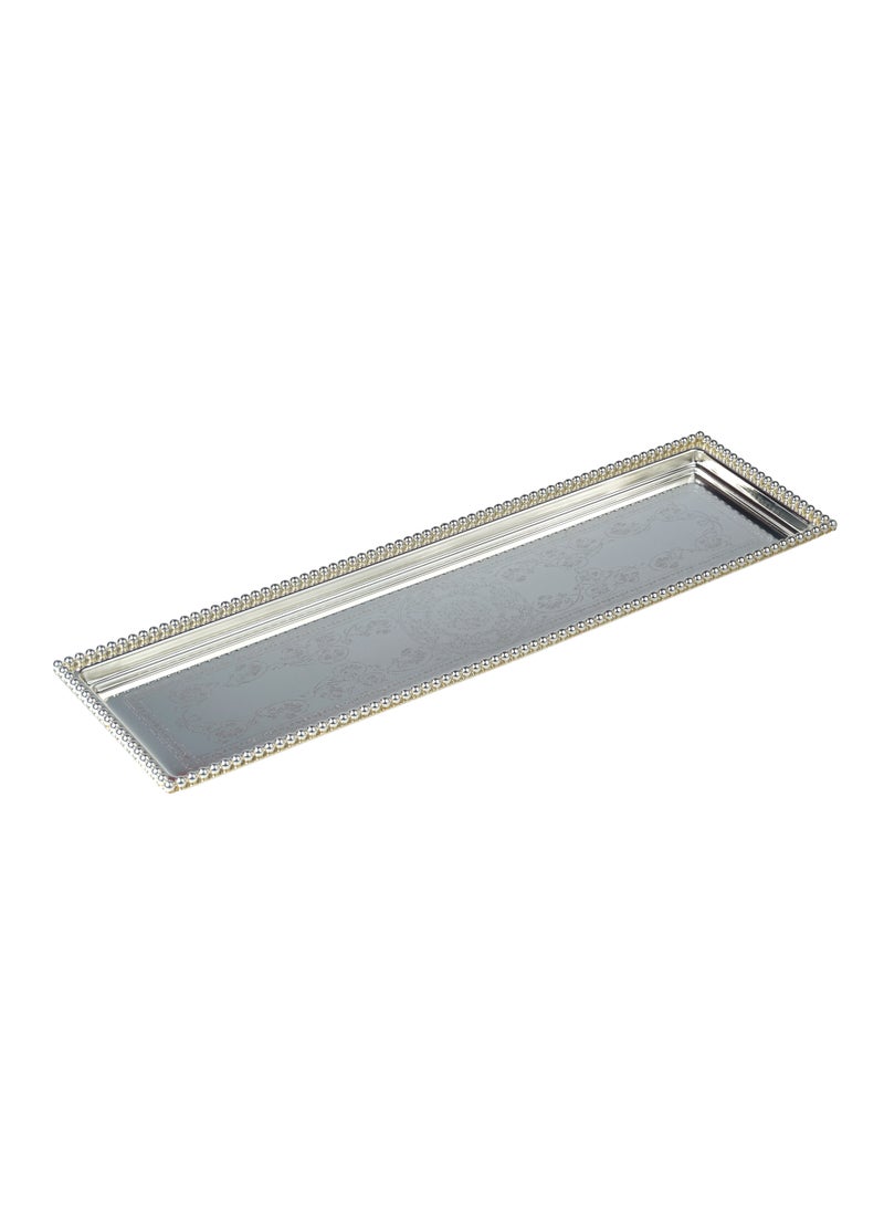ZOLTEN SILVERPLATED MEDIUM SIZE RECTANGLE TRAY SILVER COLOUR 60X17 CM  - Image 1