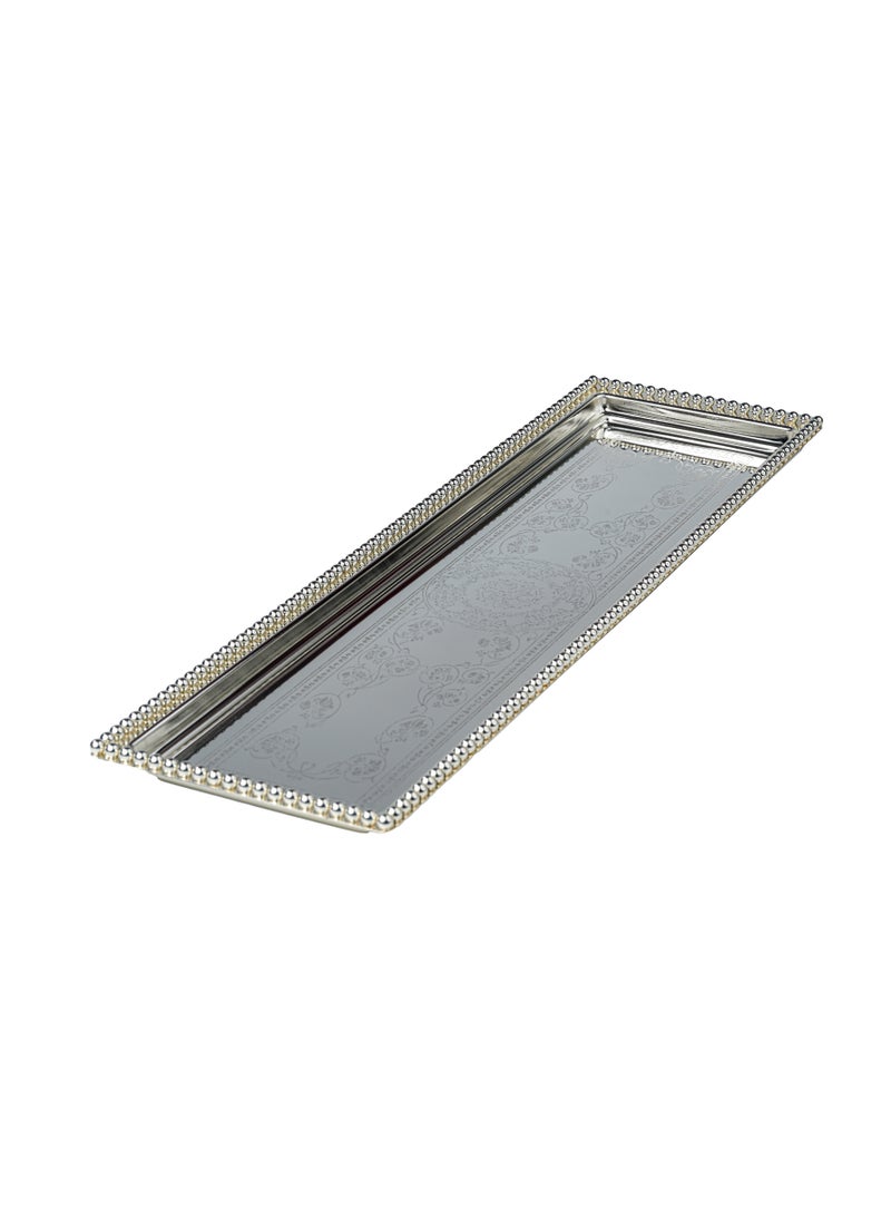 ZOLTEN SILVERPLATED MEDIUM SIZE RECTANGLE TRAY SILVER COLOUR 60X17 CM  - Image 2