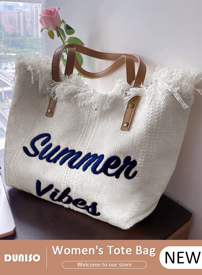 DUNISO Women's Shoulder Tote Bag Canvas Handbag For Women Large Capacity Bucket Bag Fashionable Travel Messenger Bag Shoulder Bag For Ladies Girls College Students  - Image 1
