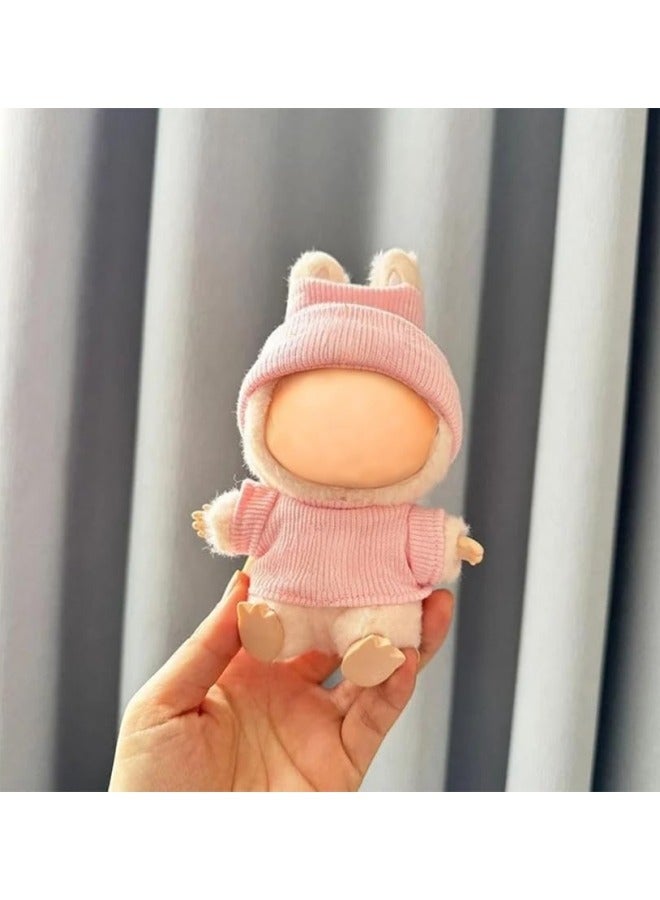GGEROU Clothes for Labubu Kawaii Clothes Outfits Doll Accessories Suit Cute Chic Style Overalls Set DIY Dress Up Doll Clothing(NO Doll) (Pink/B) - Image 3